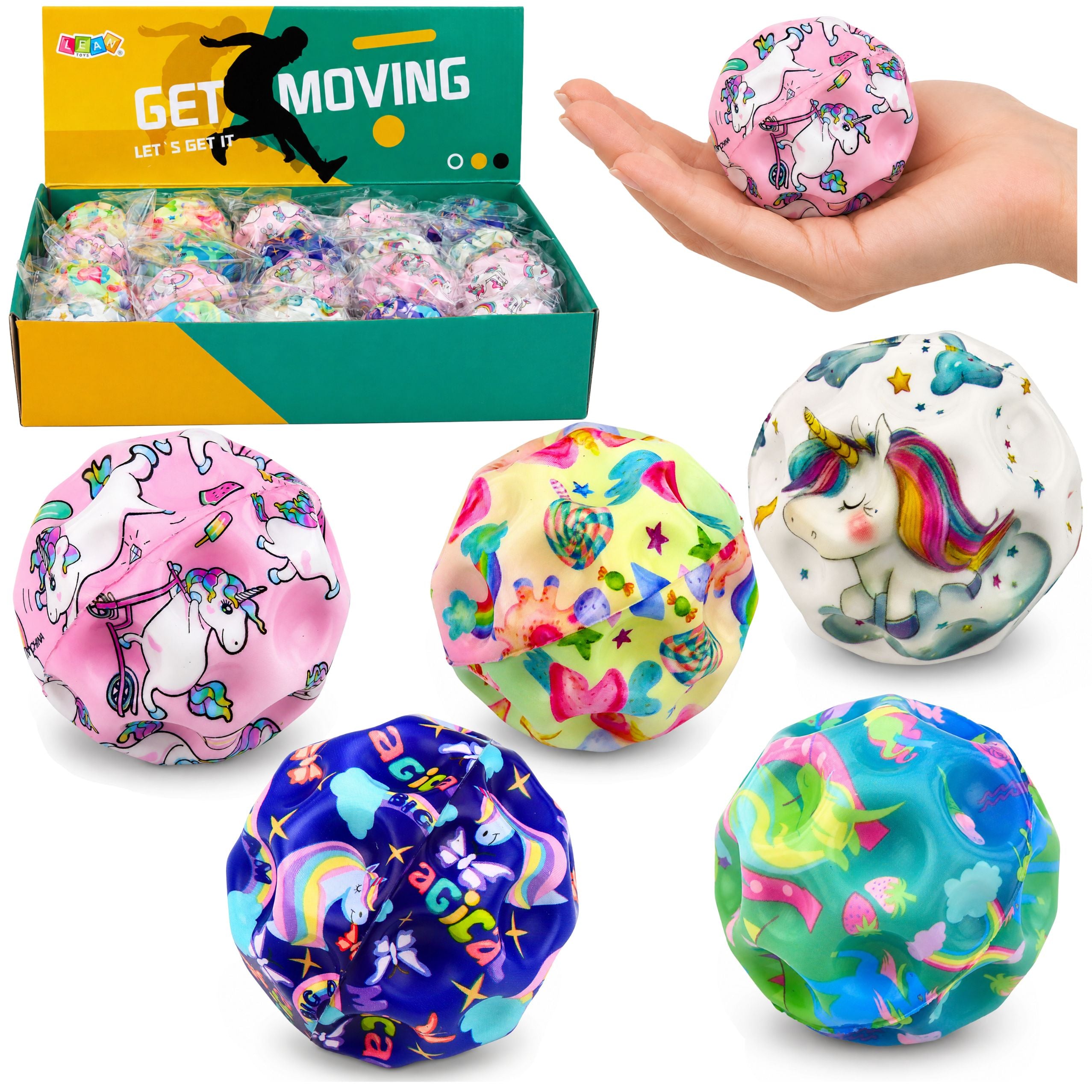 Foam Ball With Dimples For Bouncing Anti-stress Unicorns 7cm