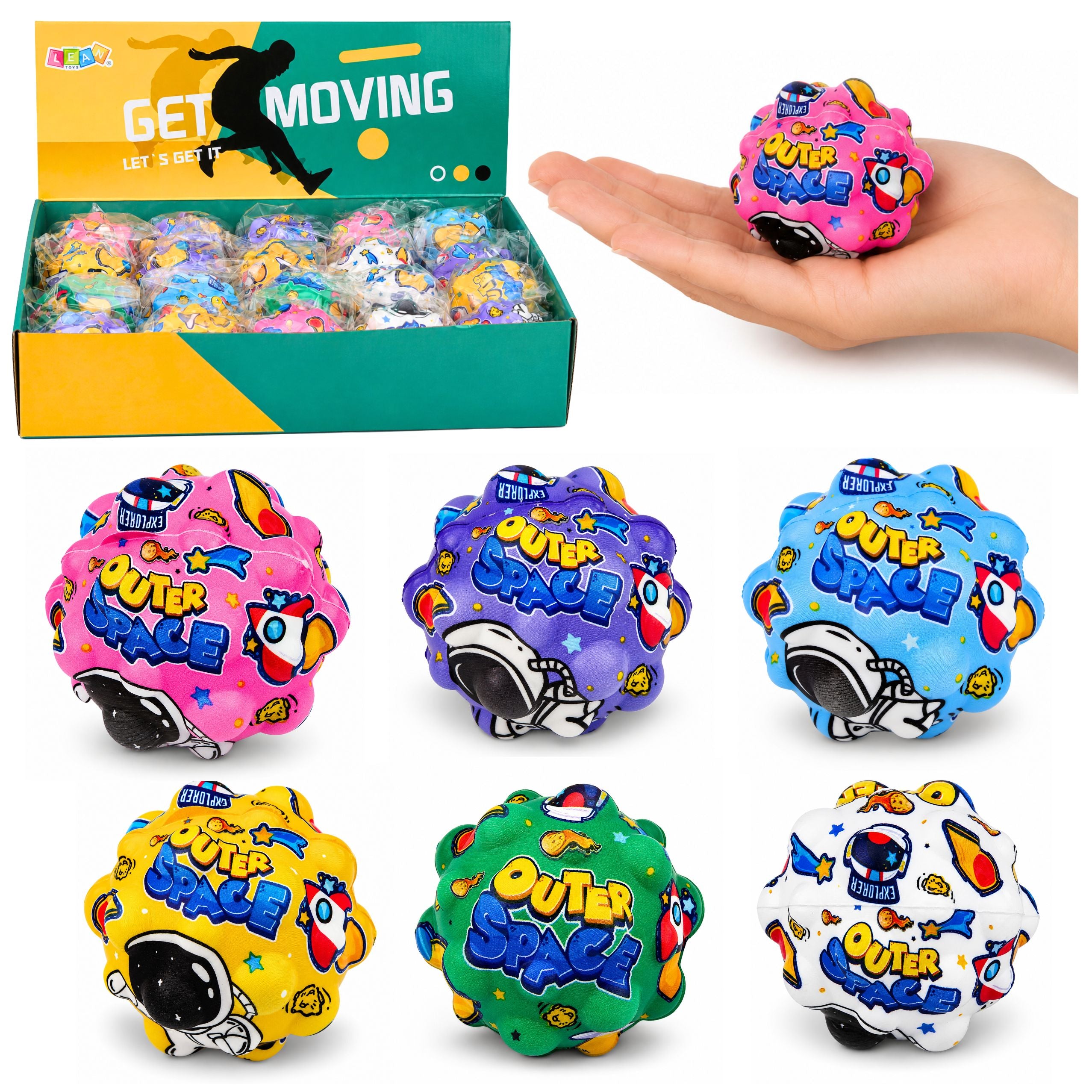 Anti-stress Foam Ball With Spikes For Bouncing Kosmos 7cm
