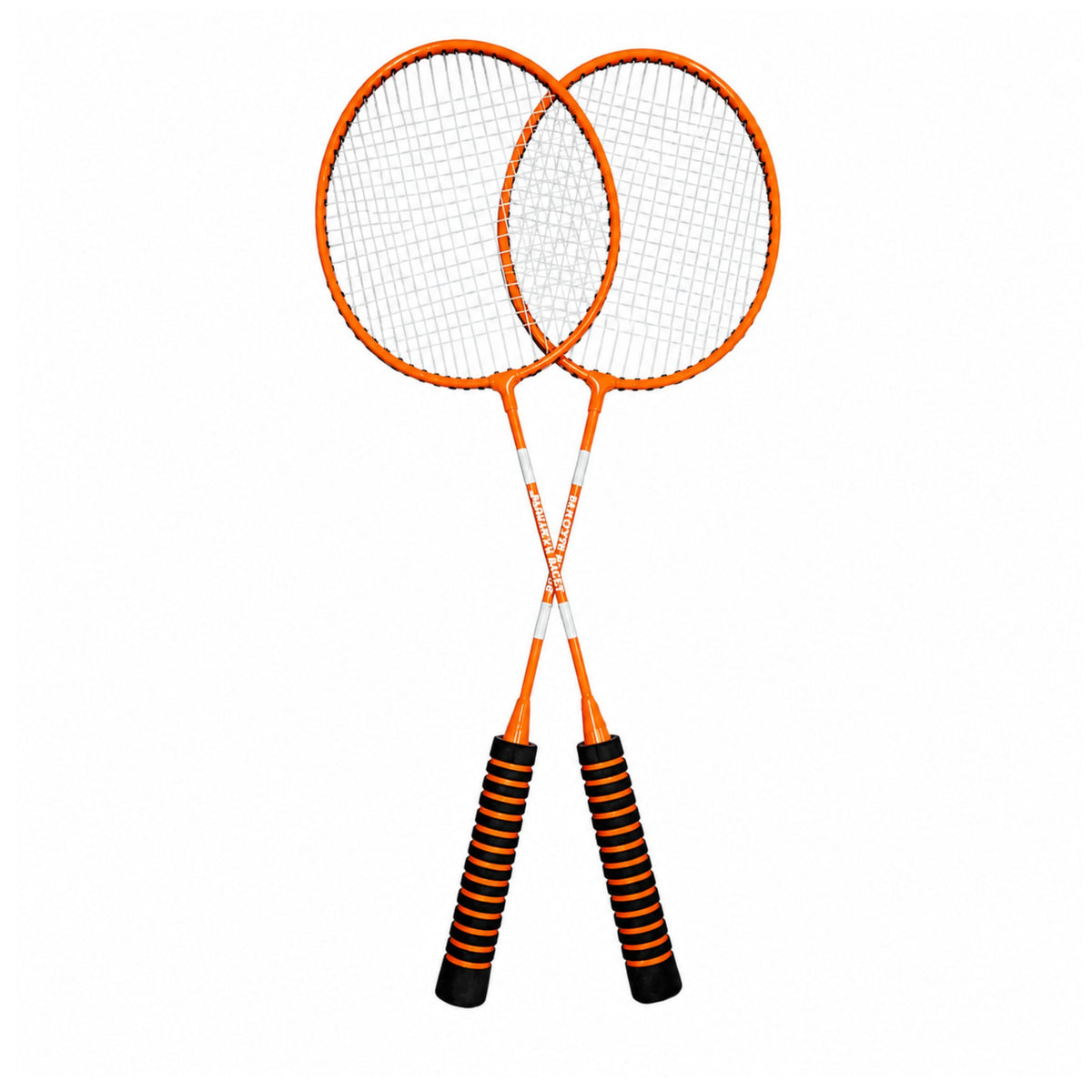 Set Badminton 3 Rachete Volane Carcasa Portocalie