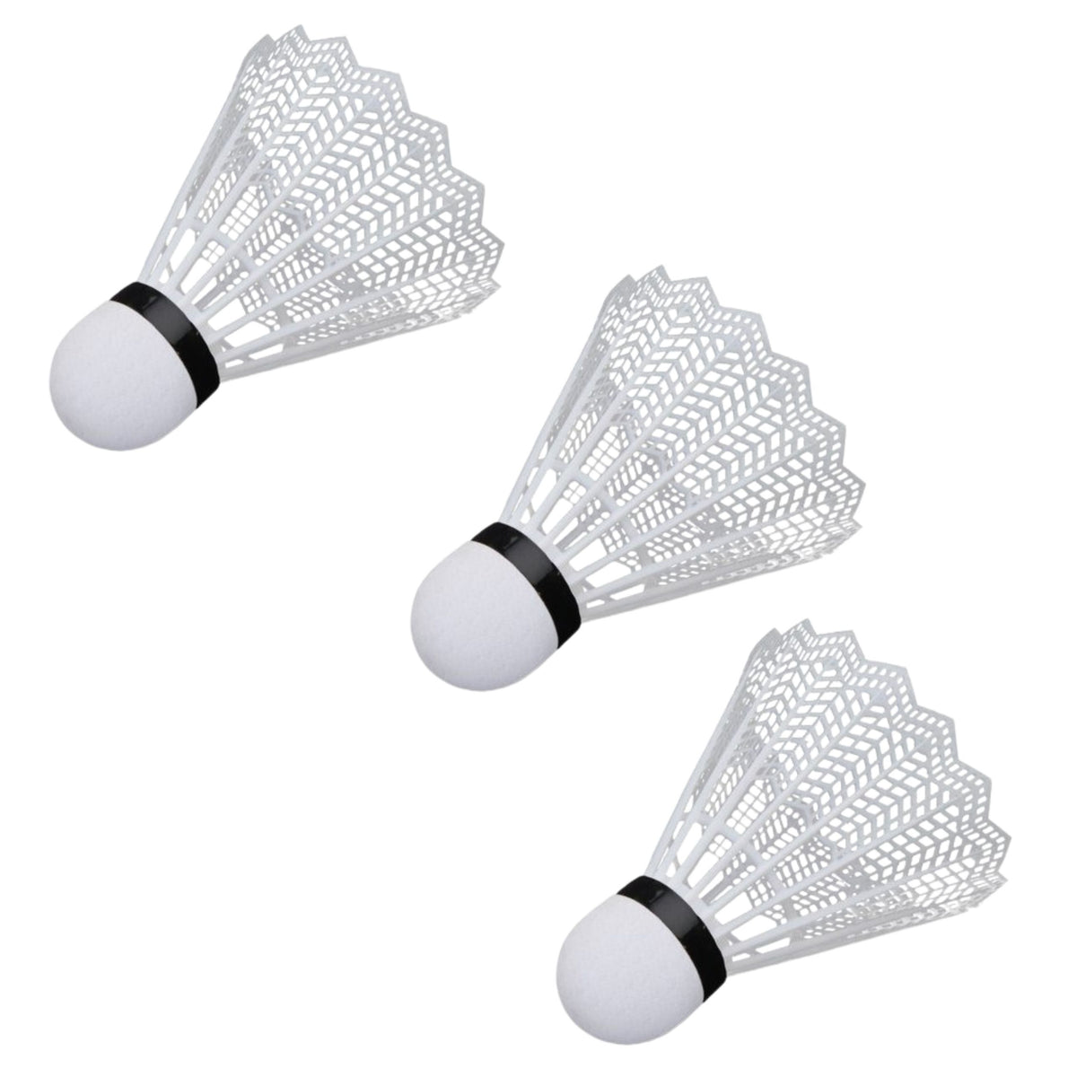 Set Badminton 3 Rachete Volane Carcasa Portocalie