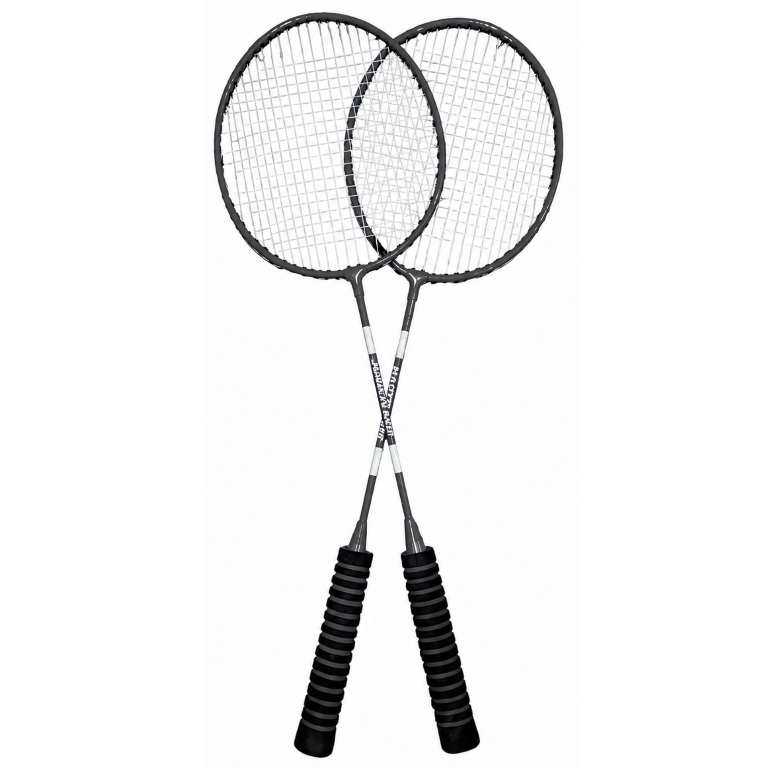 Badminton Set Rackets 3 Shuttlecocks Cover Black