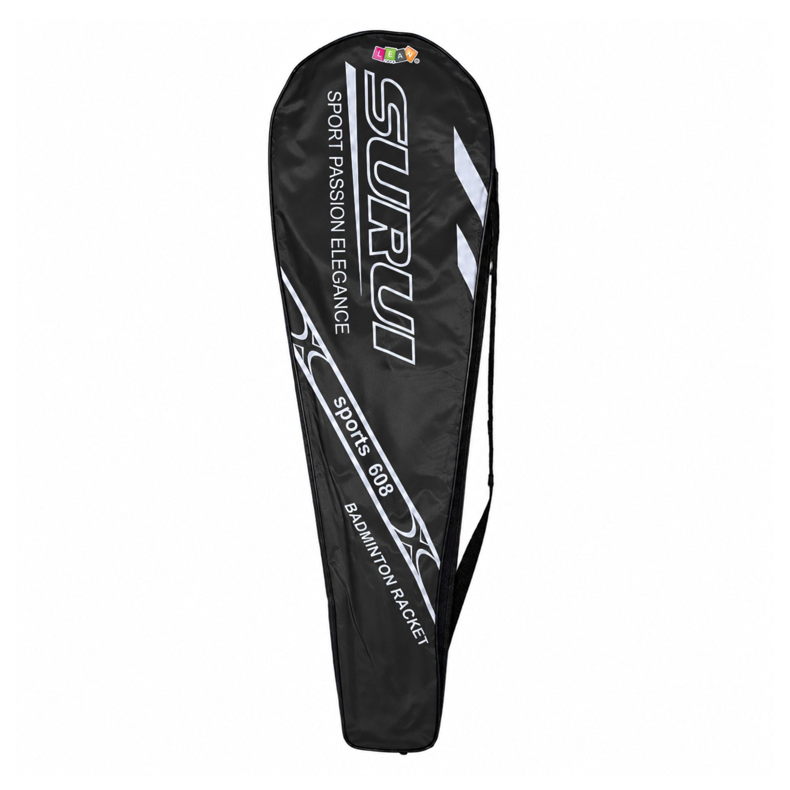 Badminton Set Rackets 3 Shuttlecocks Cover Black