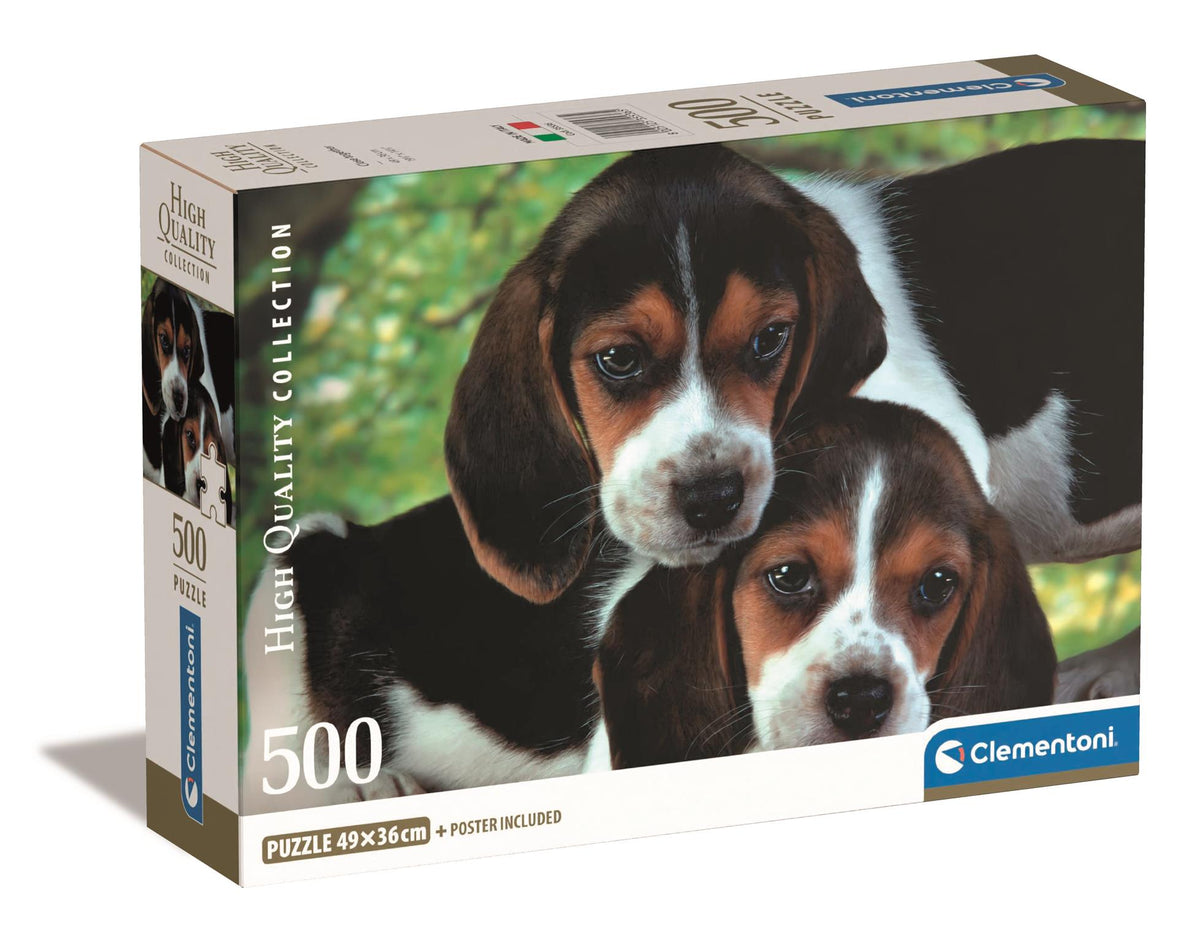 Puzzle 500 Hqc Beagle Puppies Poster Clementoni 35536