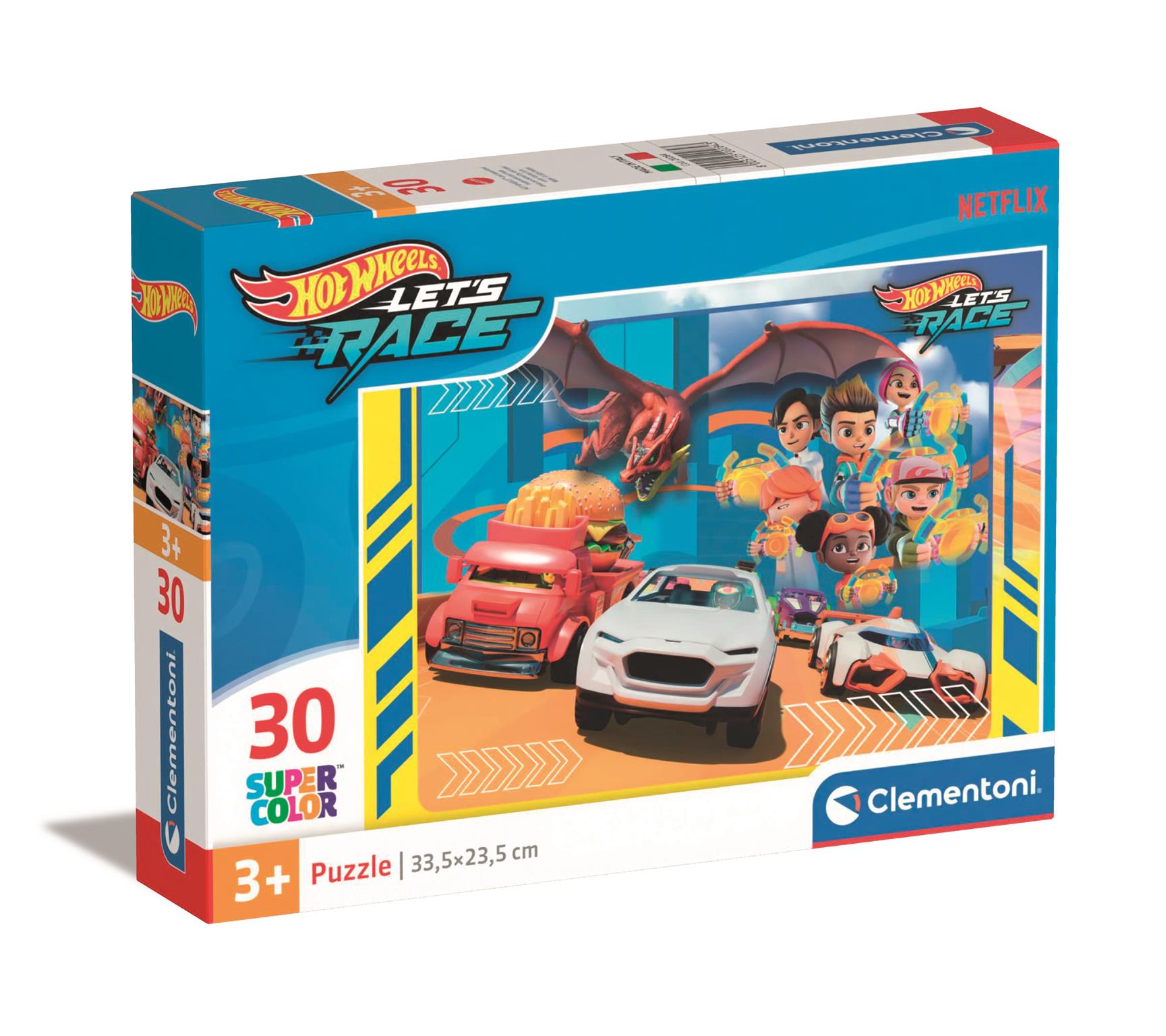 Puzzle 30 Super Color Hot Wheels Clementoni 20284