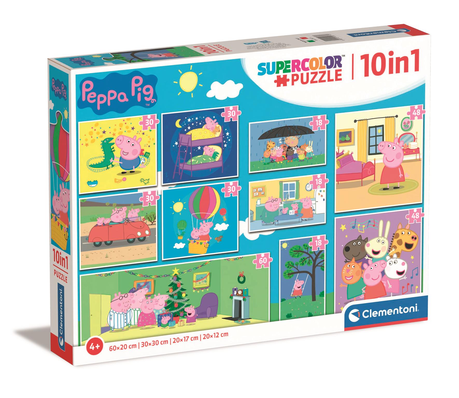 Puzzle 10-in-1 Super Color Peppa Pig Clementoni 20271