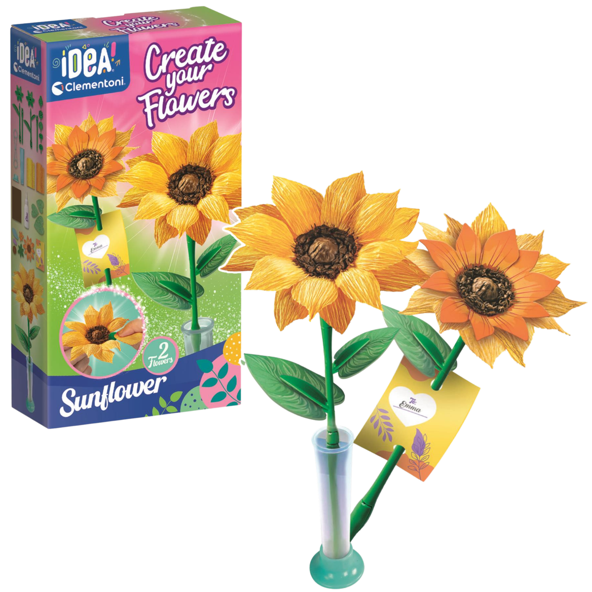 Idea Art Creative Kit Mini Flower Factory Sunflower Clementoni 18347