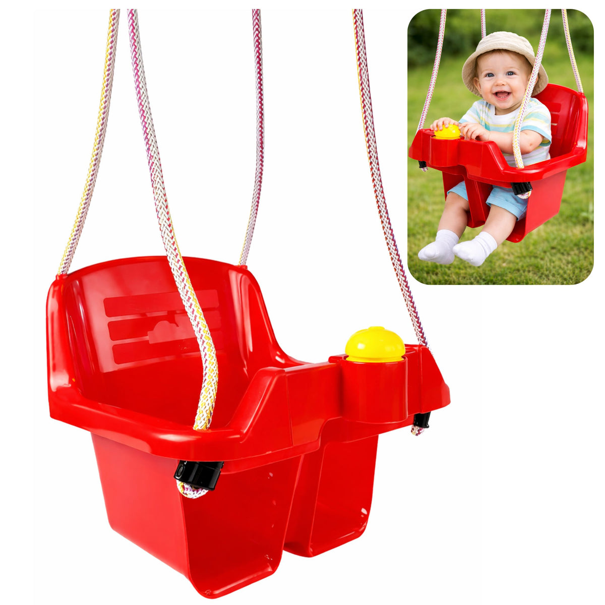 Balanço Balde Vermelho Para Crianças 5237