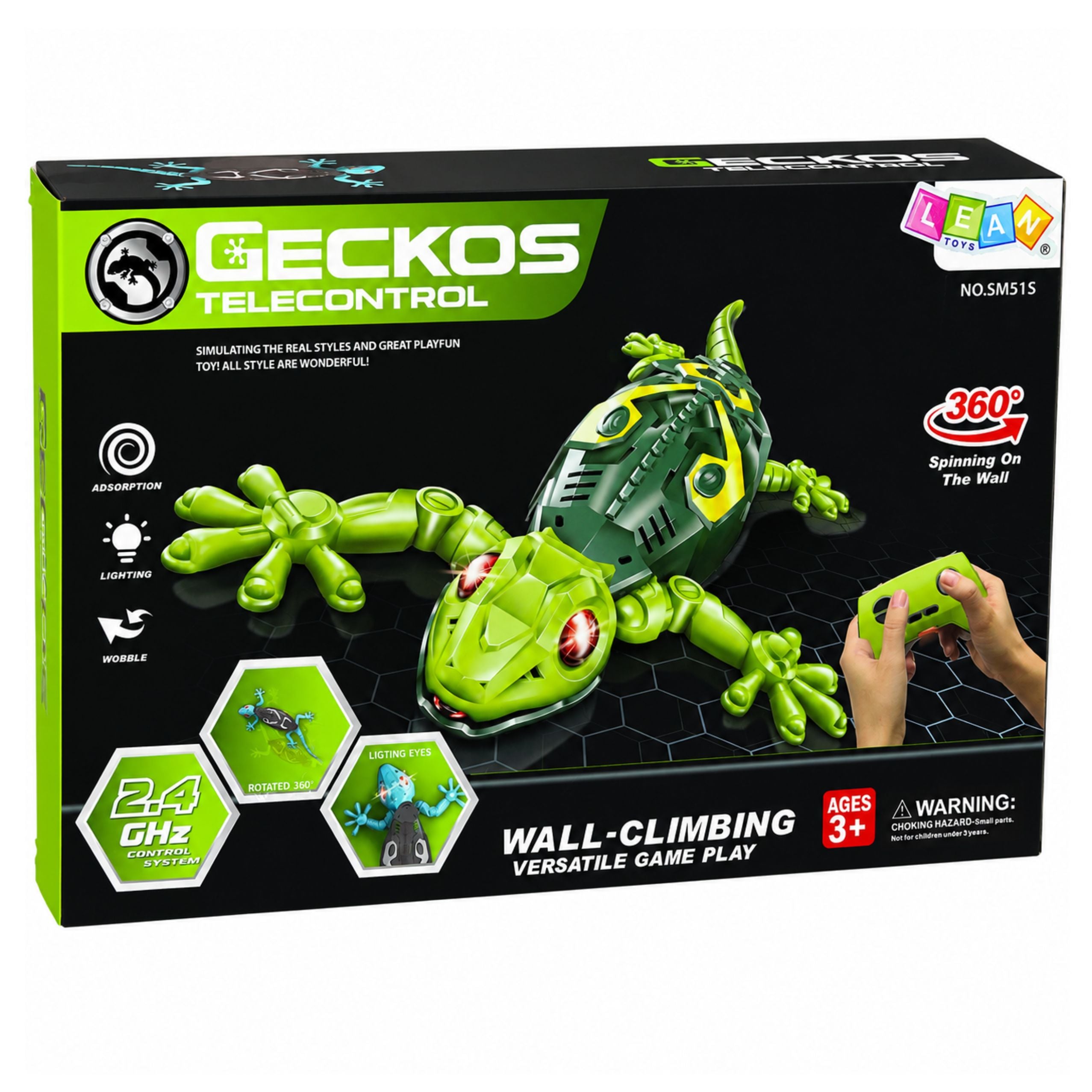 Rc Gecko Lizard Wall-climbing 360° Blue