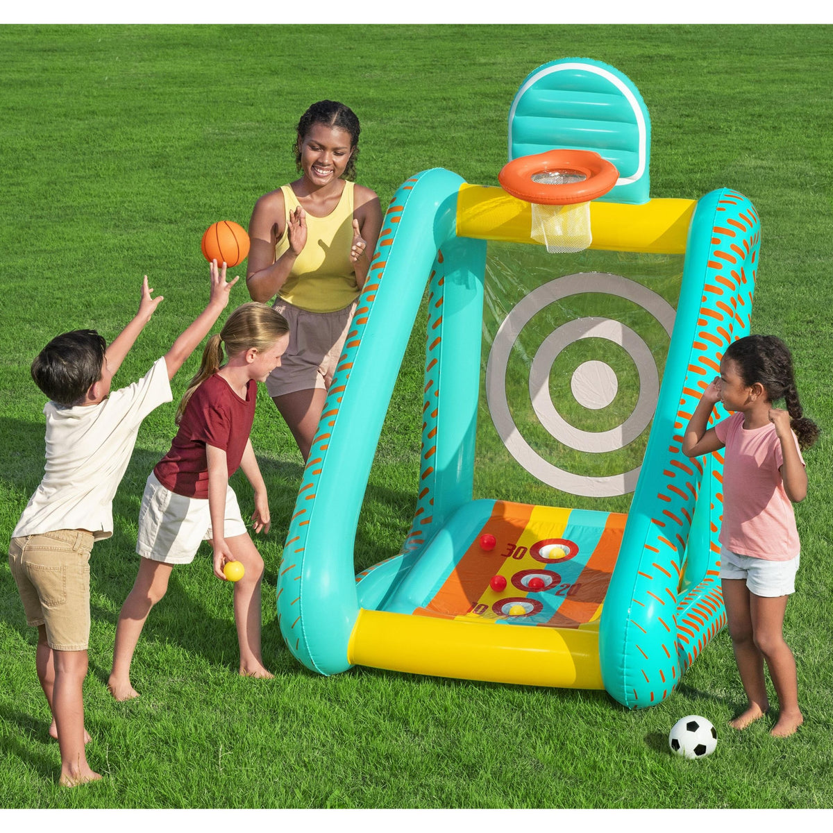 Inflatable Garden Game 3-in-1 Basketball Shooting Target Bestway 52813