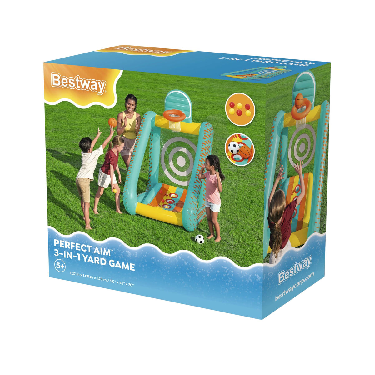 Inflatable Garden Game 3-in-1 Basketball Shooting Target Bestway 52813