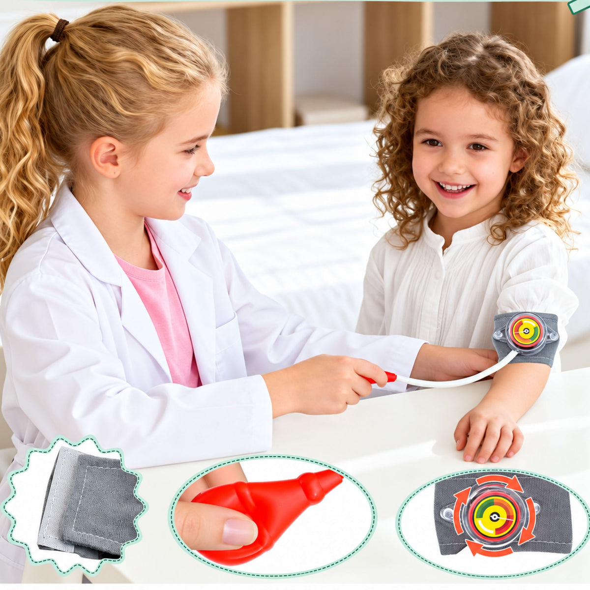 Set Medico Valigia Accessori Luci Suoni Little Doctor's 15 Pz.