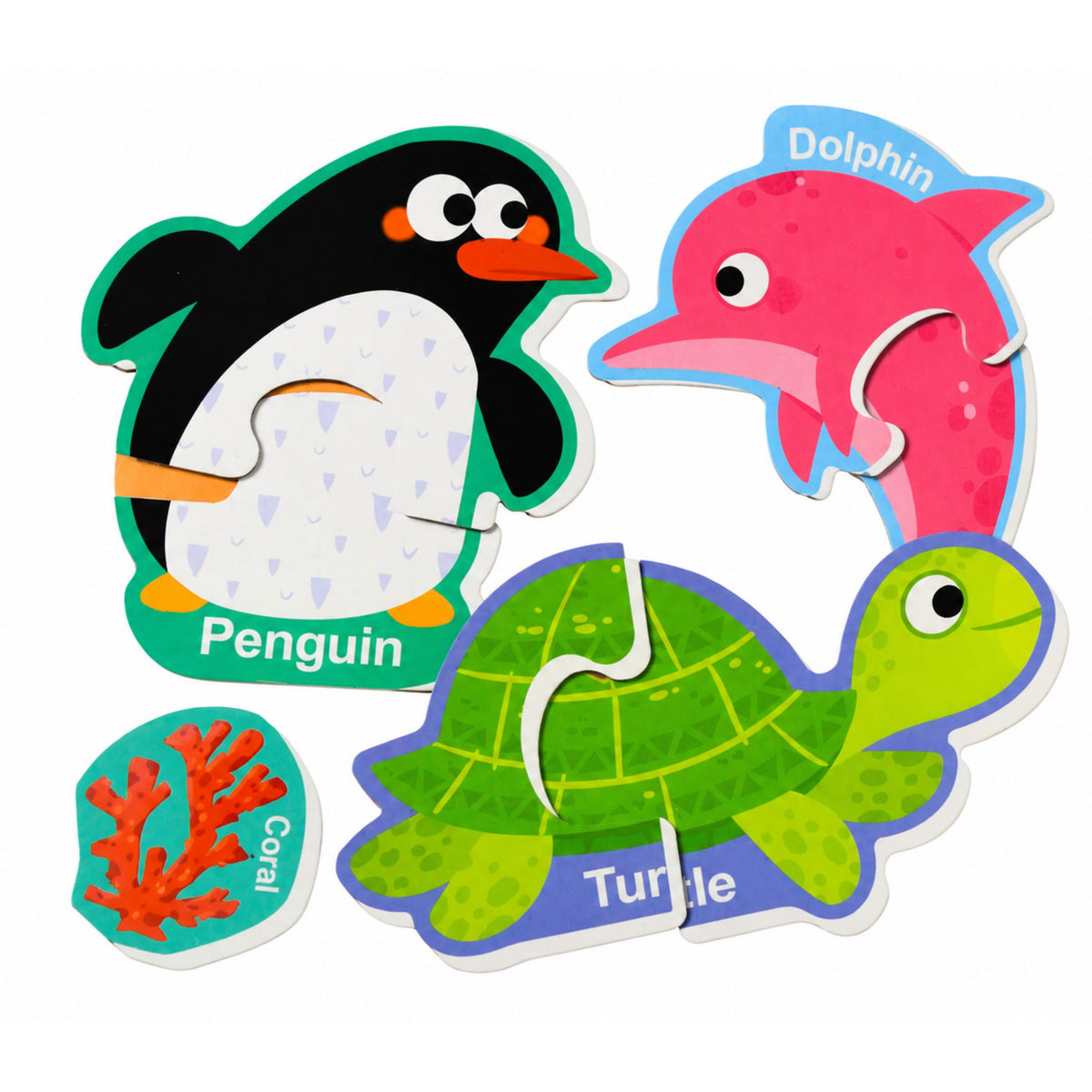 Magnetic Puzzle Sea Animals Fridge Magnets Educational 30 Pcs.