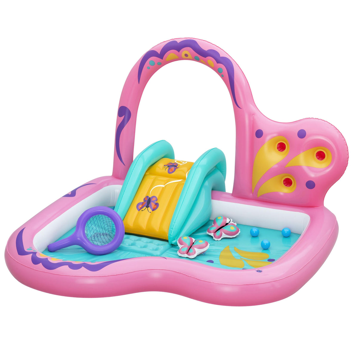 Water Playground With Slide Butterfly Pink Accessories Bestway 53175