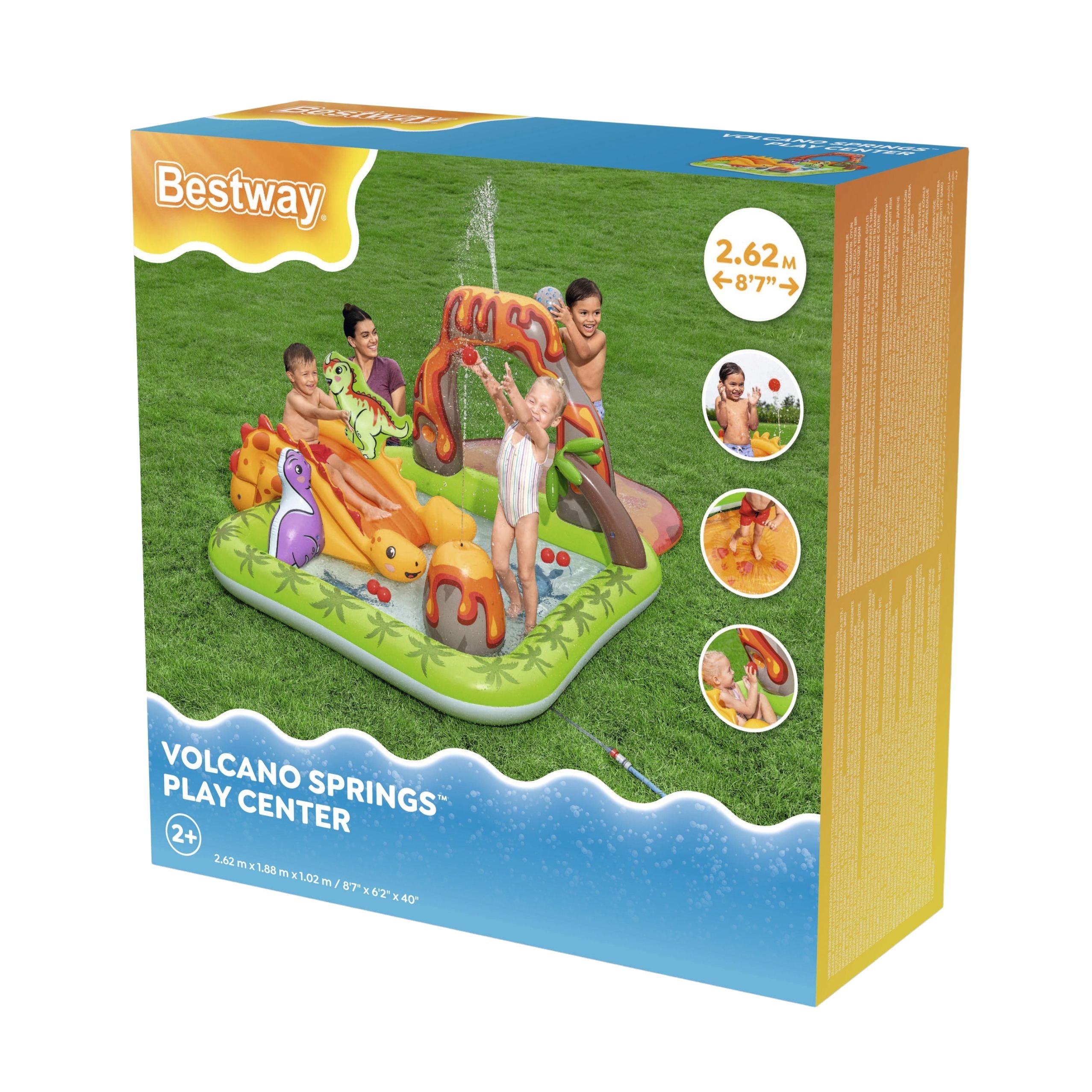 Vandlegeplads med dinosaurer Volcano Balls Bestway 53172