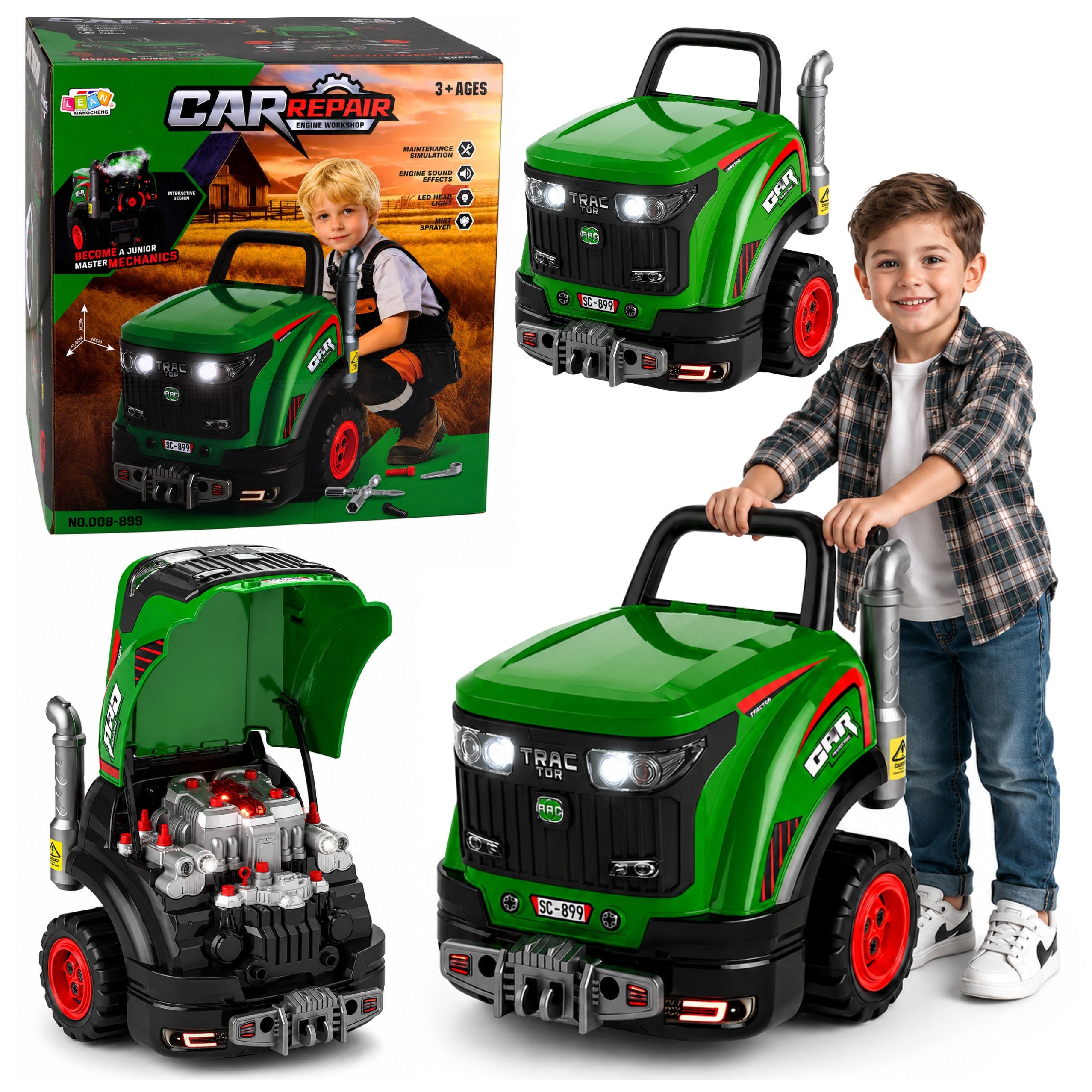 Little Handyman's Disassembly Tractor Lights Sounds Steam