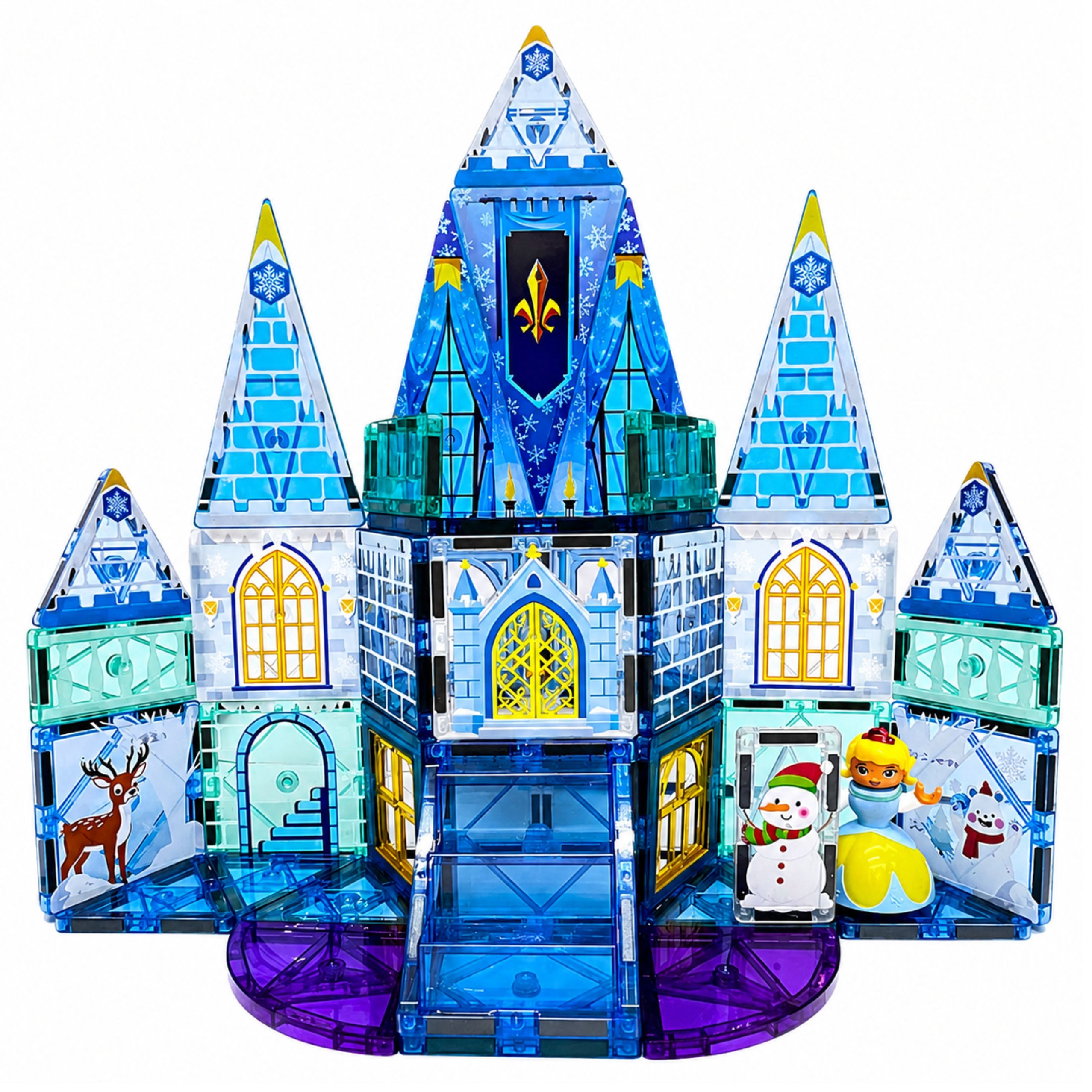 Magnetic Construction Blocks Ice Princess Castle Blue 47 Pcs.