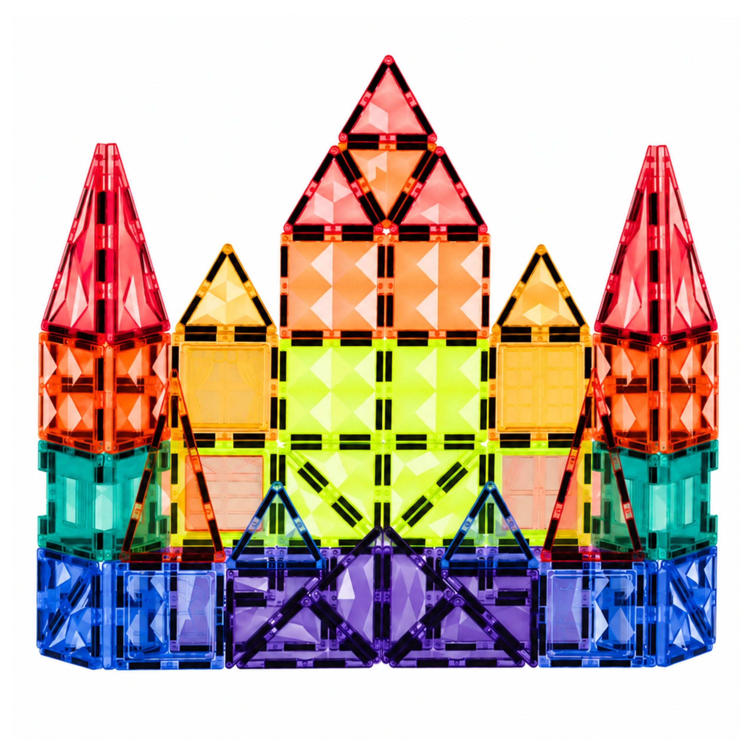 Magnetic Construction Blocks 3d Panels Creative Stem Colorful 73 Pcs.