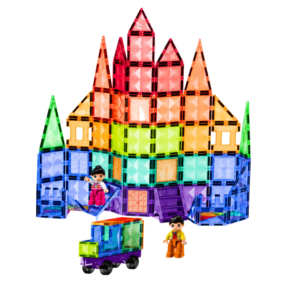Magnetic Construction Blocks 3d Panels Creative Stem Colorful 100 Pcs.