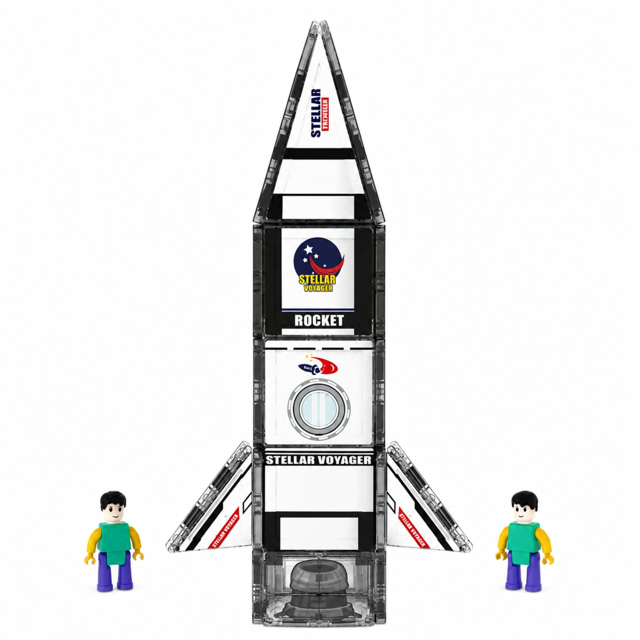 Magnetic Construction Blocks Space Rocket Figures 26 Pcs.