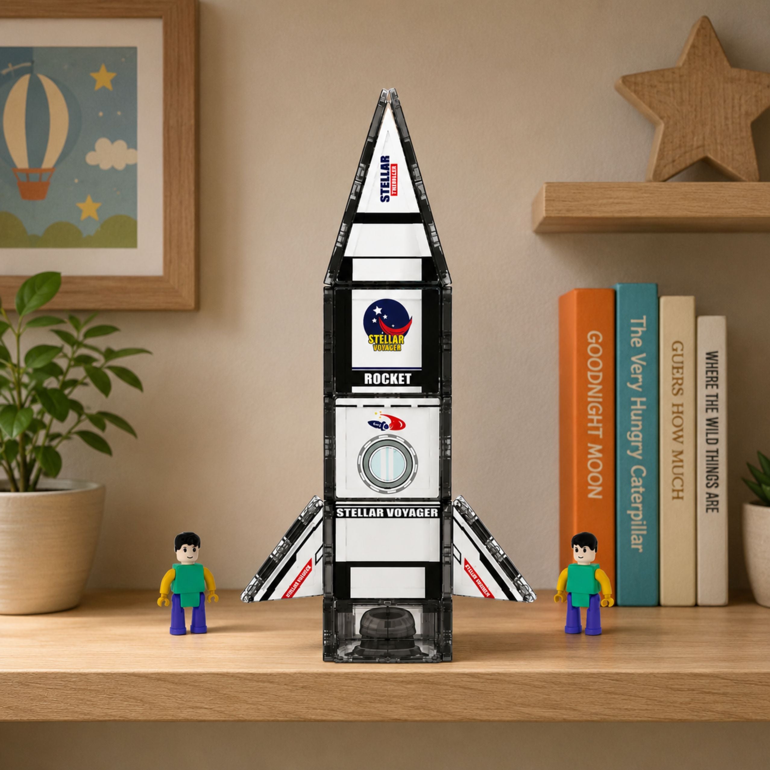 Magnetic Construction Blocks Space Rocket Figures 26 Pcs.