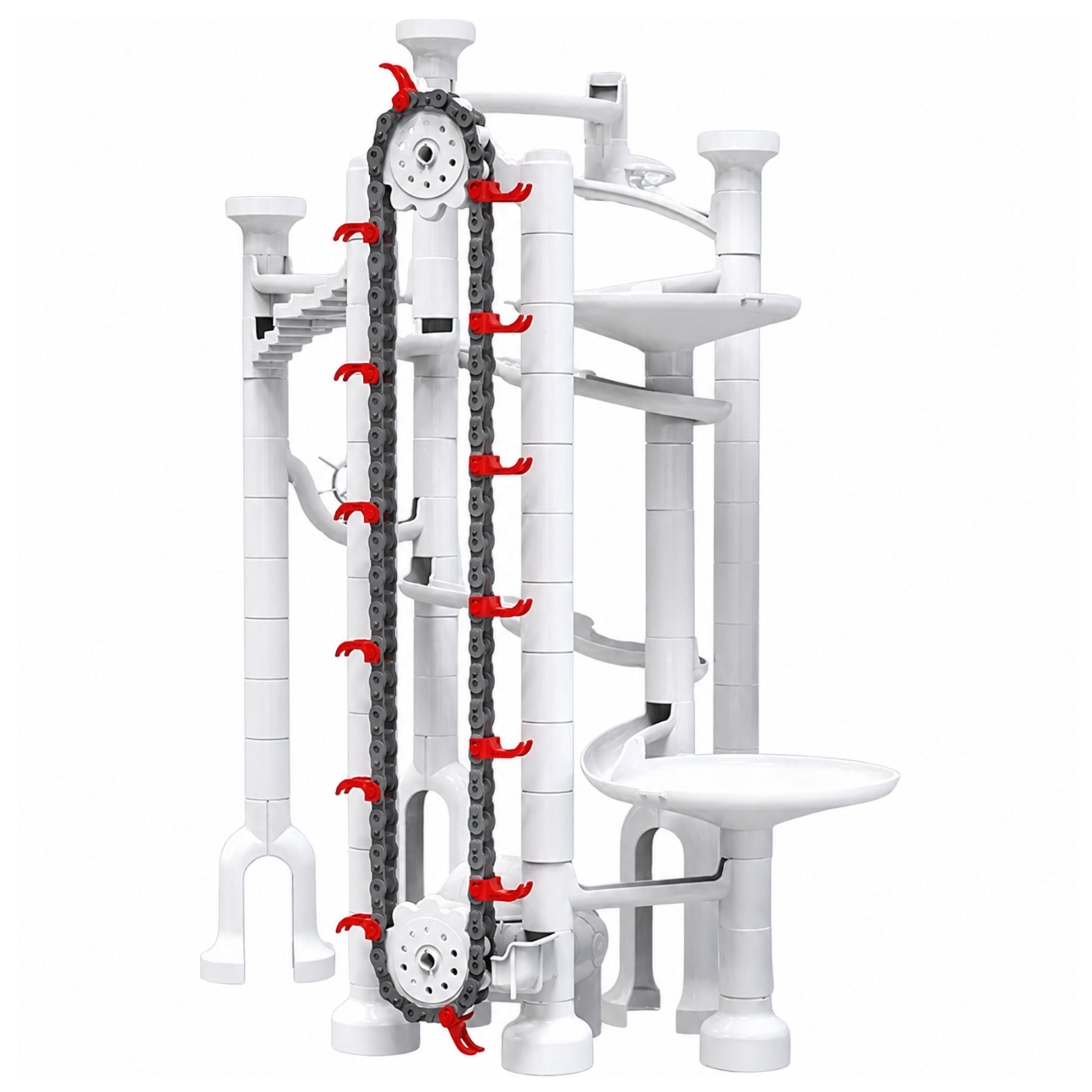 Construction Blocks Space Track For Balls Tunnels Colorful 3d 153 Pcs.