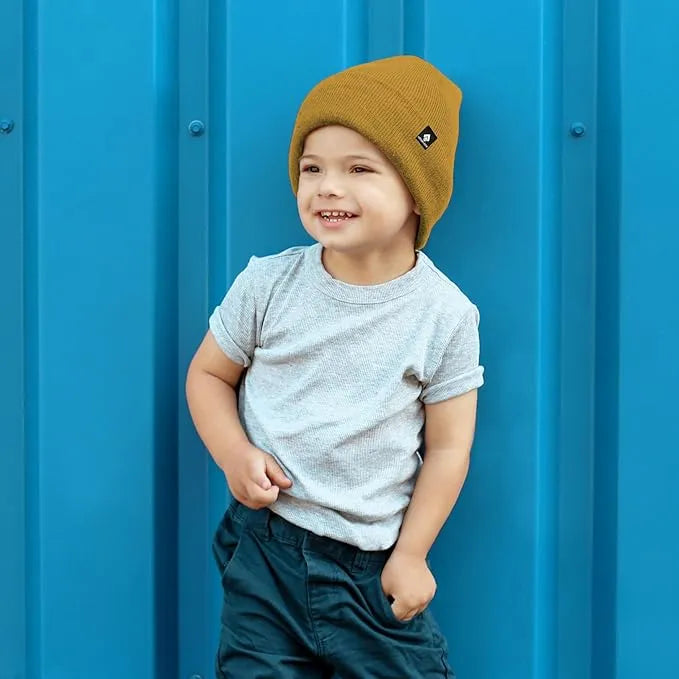 Bonnet d'hiver pour enfants Urban Ace Jr Cotton Cuff Beanies Moutarde