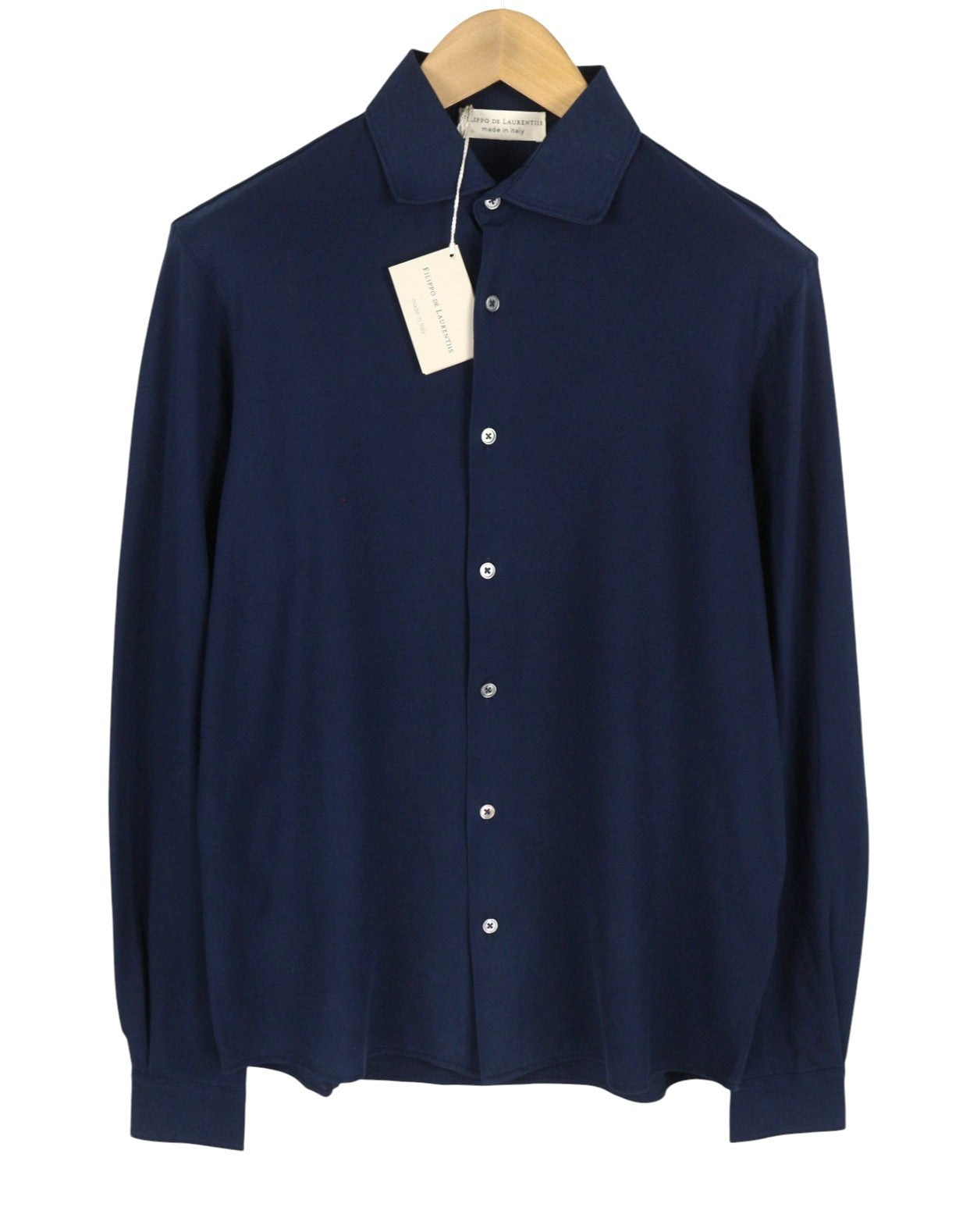 Camisa de algodón azul