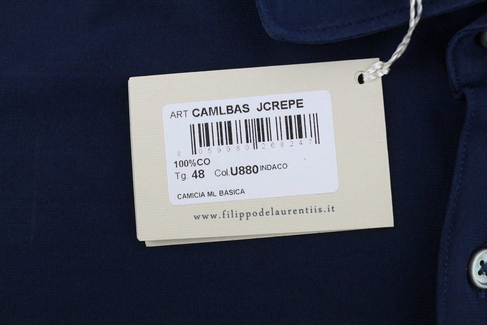 Camisa de algodón azul