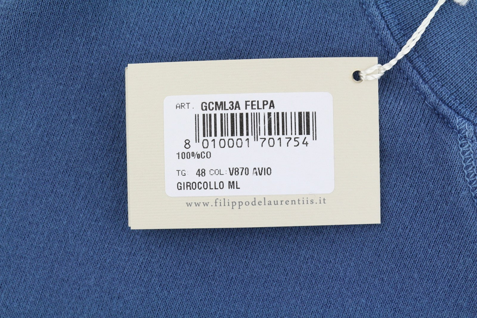 Sudadera de algodón azul
