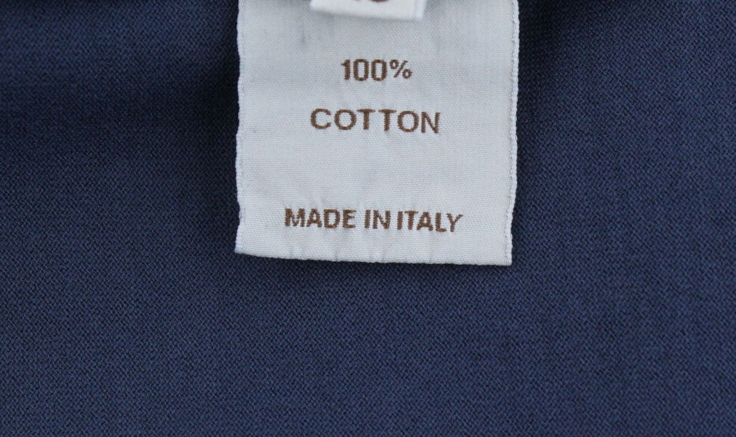 Blauw katoenen T-shirt