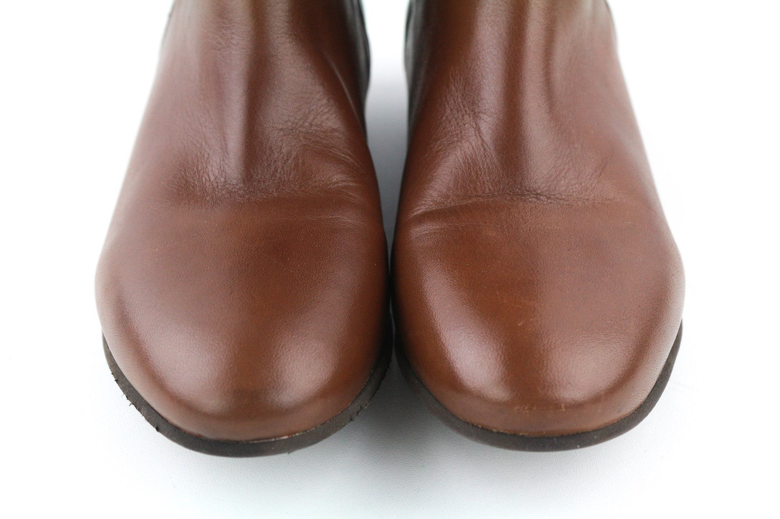 Brązowe skórzane buty