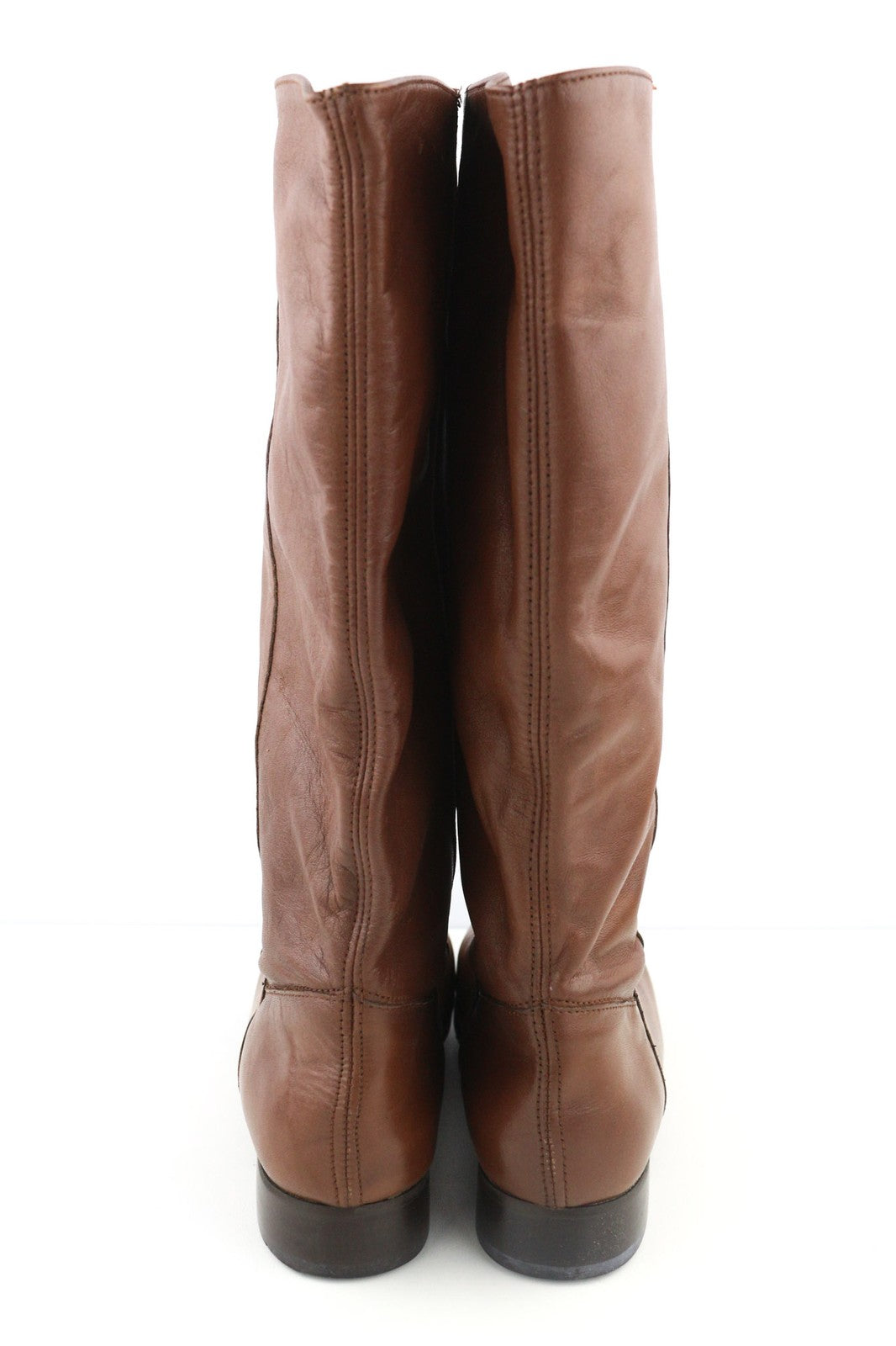 Brązowe skórzane buty