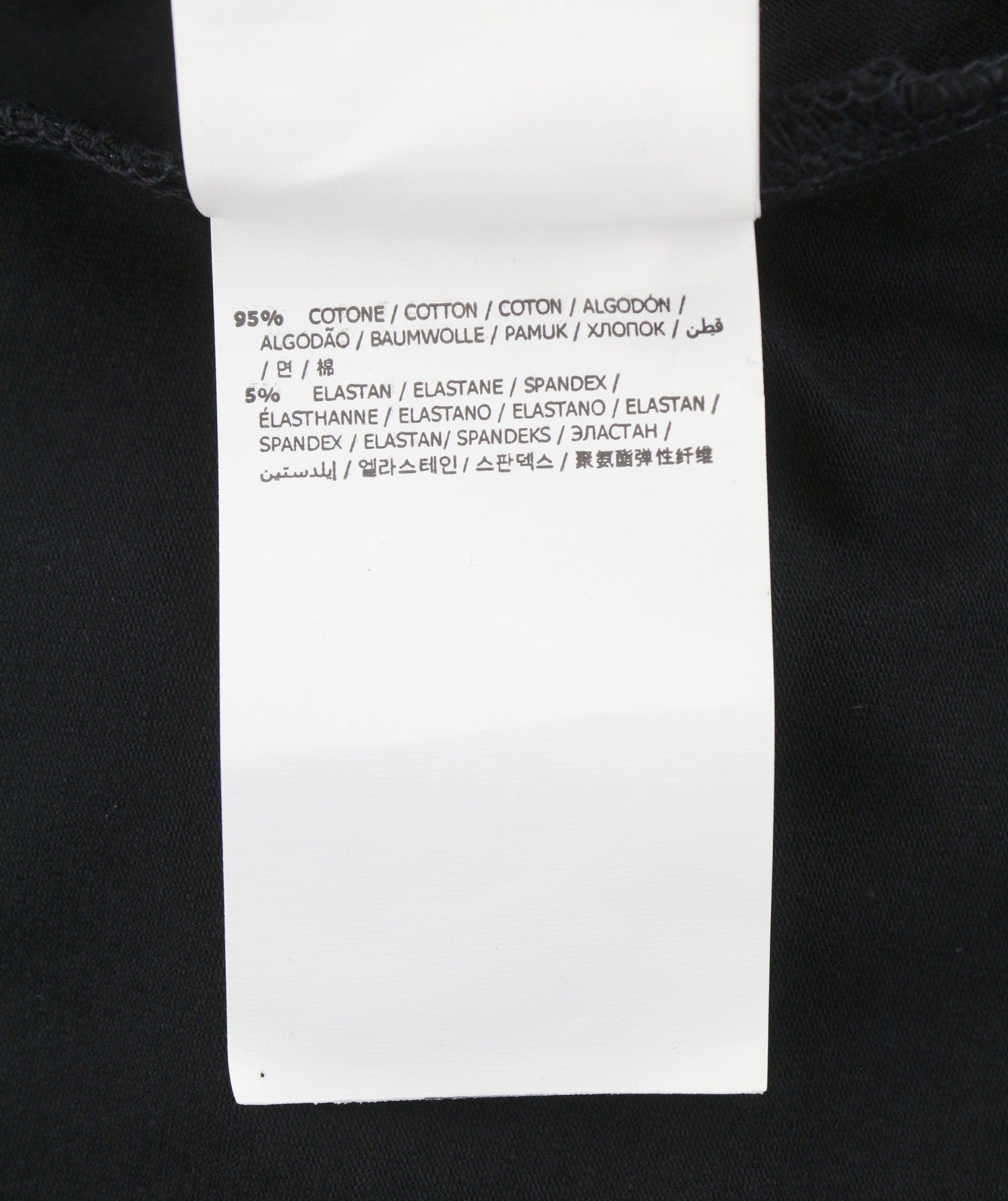 Marina Yachting Camiseta de mujer de algodón negro con cuello redondo y diamantes de imitación