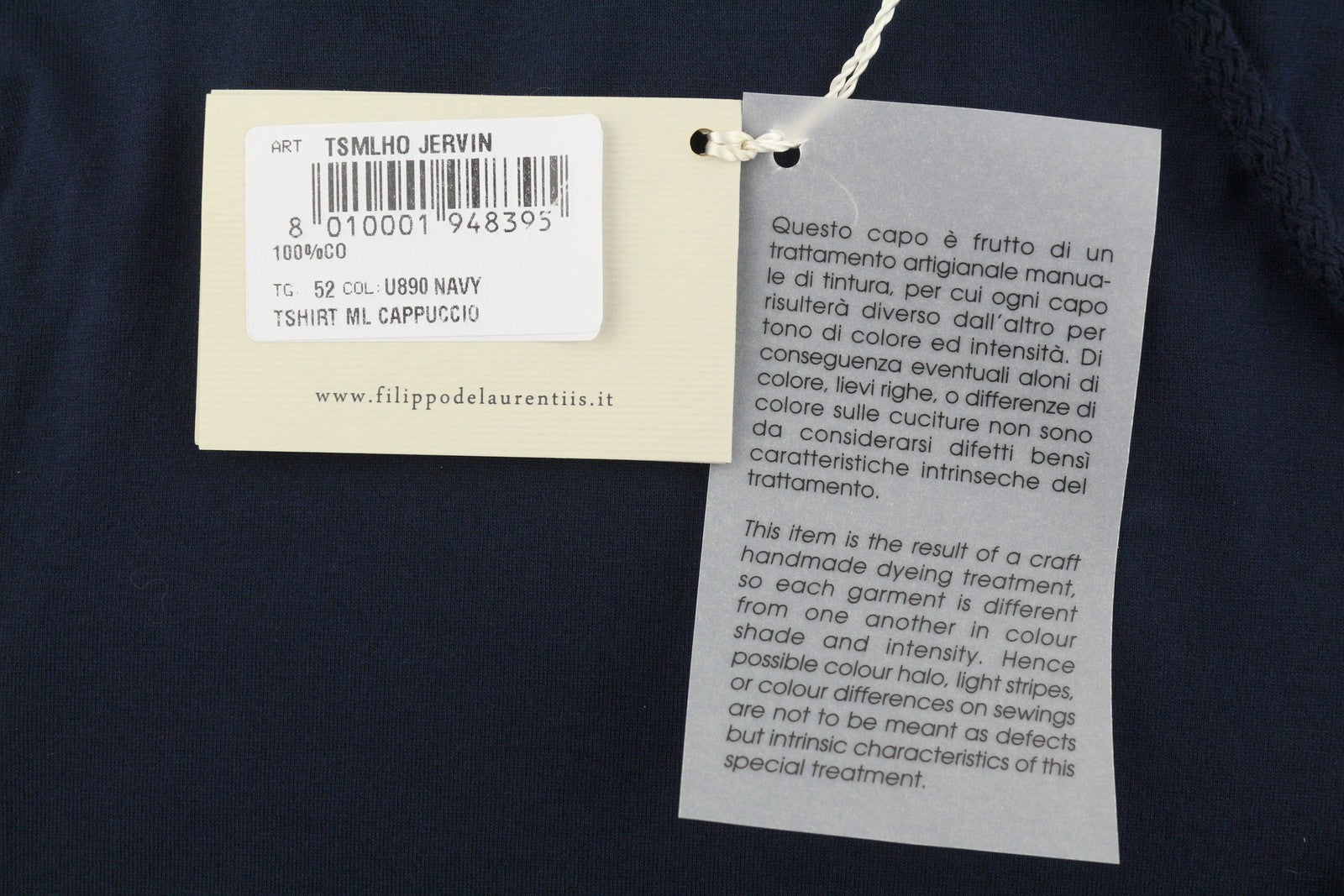 Camiseta de algodón azul