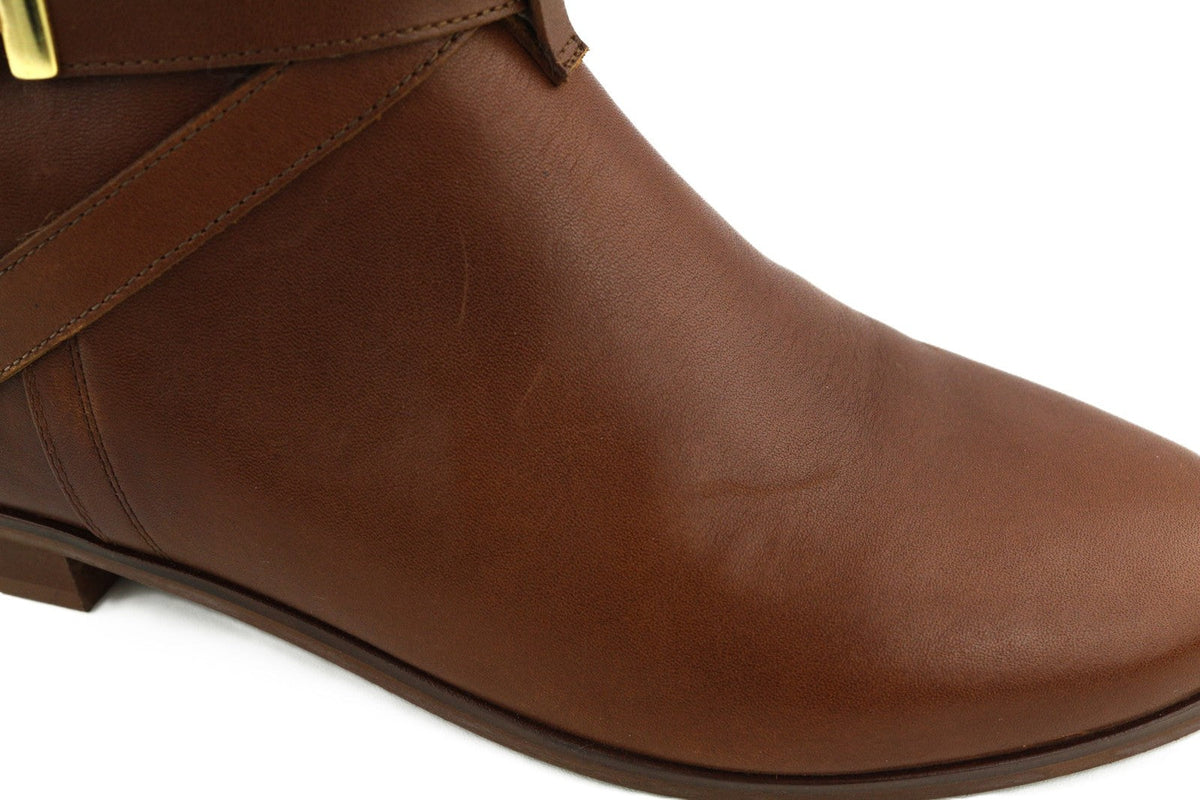 Brązowe skórzane buty