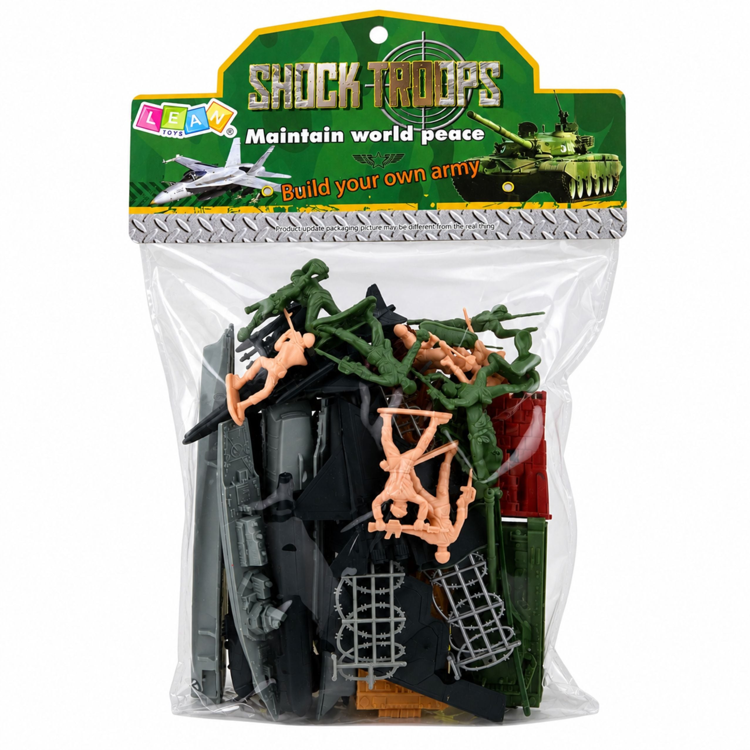 Military Set Soldiers Vehicles Ships Fighters Base 54 Pcs.