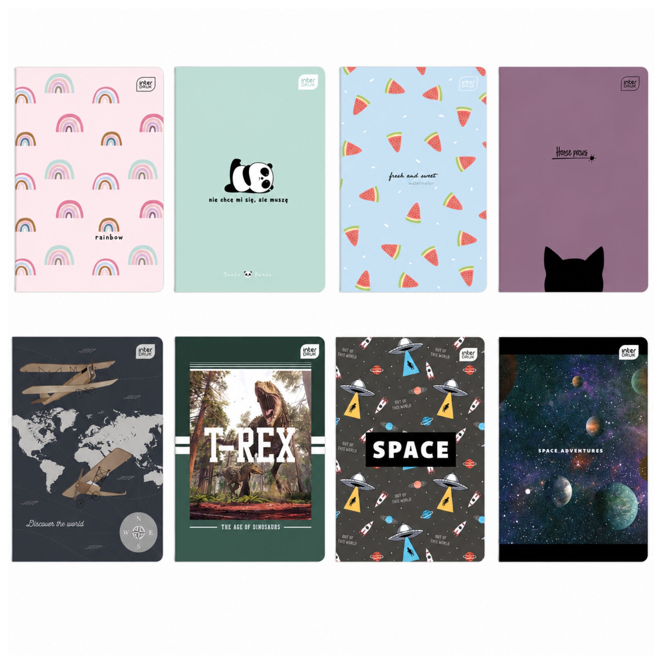 Interdruk A5 Notebook Triple Line 32 Sheets Assorted Designs