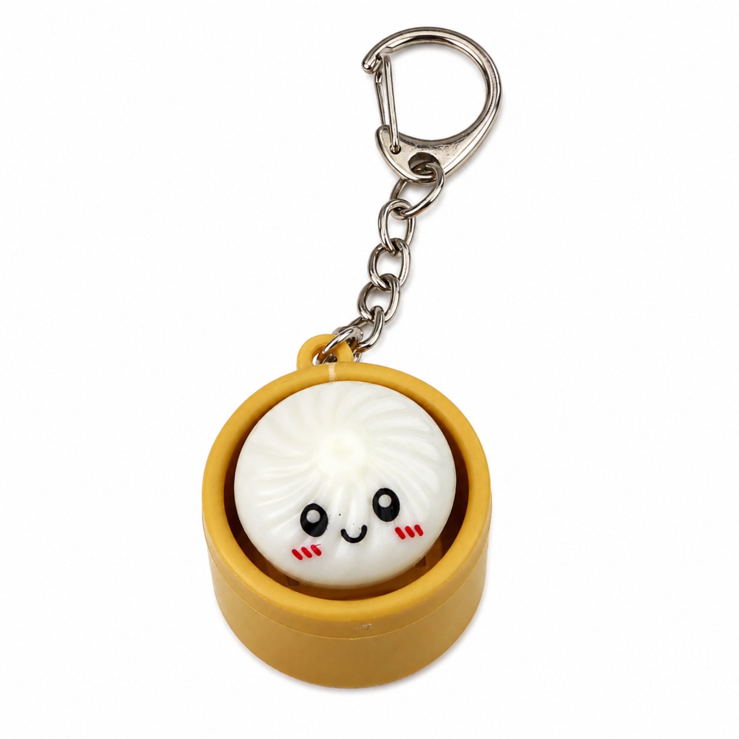 Dumpling In A Basket Keychain Glowing Led Dumpling For Keychain Backpack 3.5 Cm