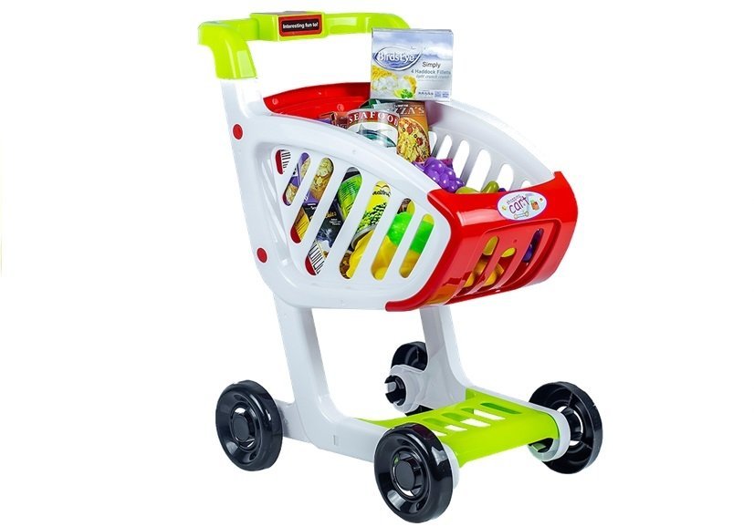 Shopping Cart For Kids Accessories Shopping Set Food 25 Pcs.
