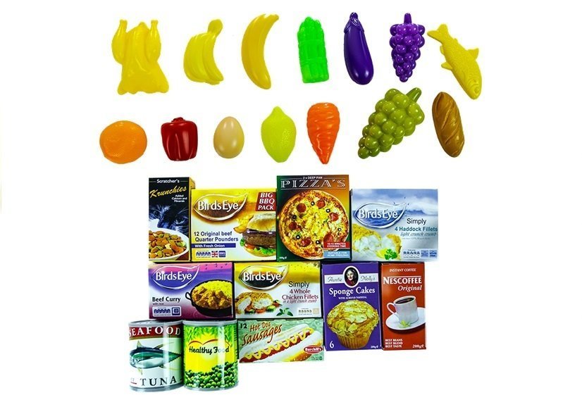 Shopping Cart For Kids Accessories Shopping Set Food 25 Pcs.