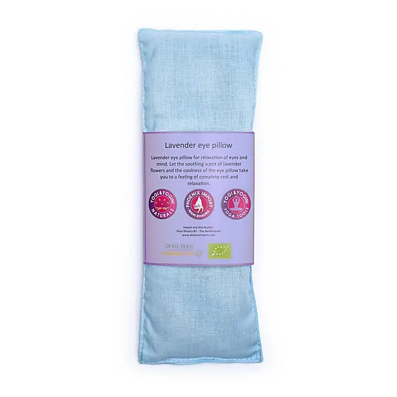 Oreiller pour les yeux Lavande Bio Bleu Clair - 140 G ; 22x8 cm