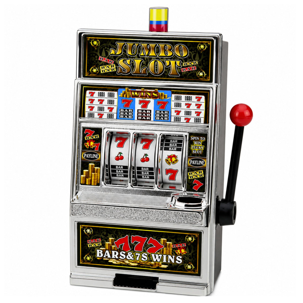 Stort Slot Machine Casino Med Sounds Money Bank