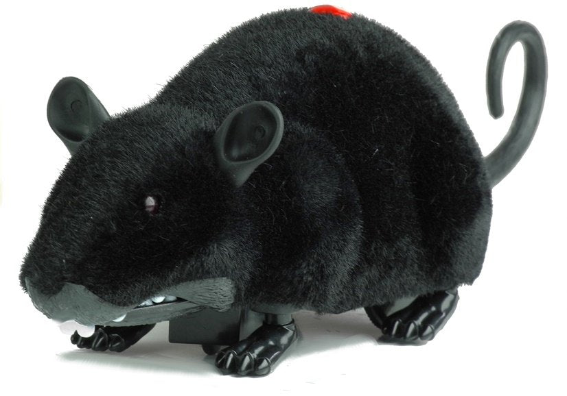 Big Rc Mouse Toy Wheels Black - Make A Prank