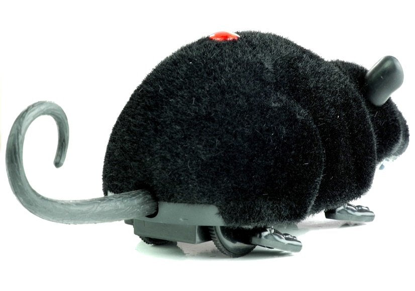 Big Rc Mouse Toy Wheels Black - Make A Prank