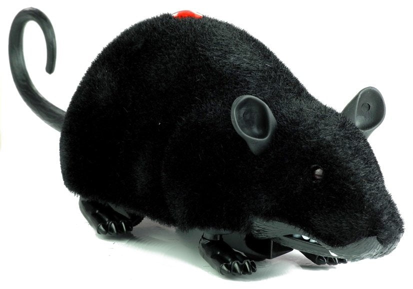 Big Rc Mouse Toy Wheels Black - Make A Prank