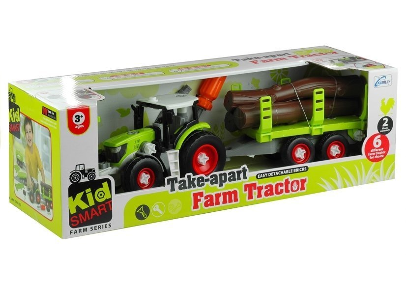 Assembly Tractor With Trailer For Wood 43 Cm