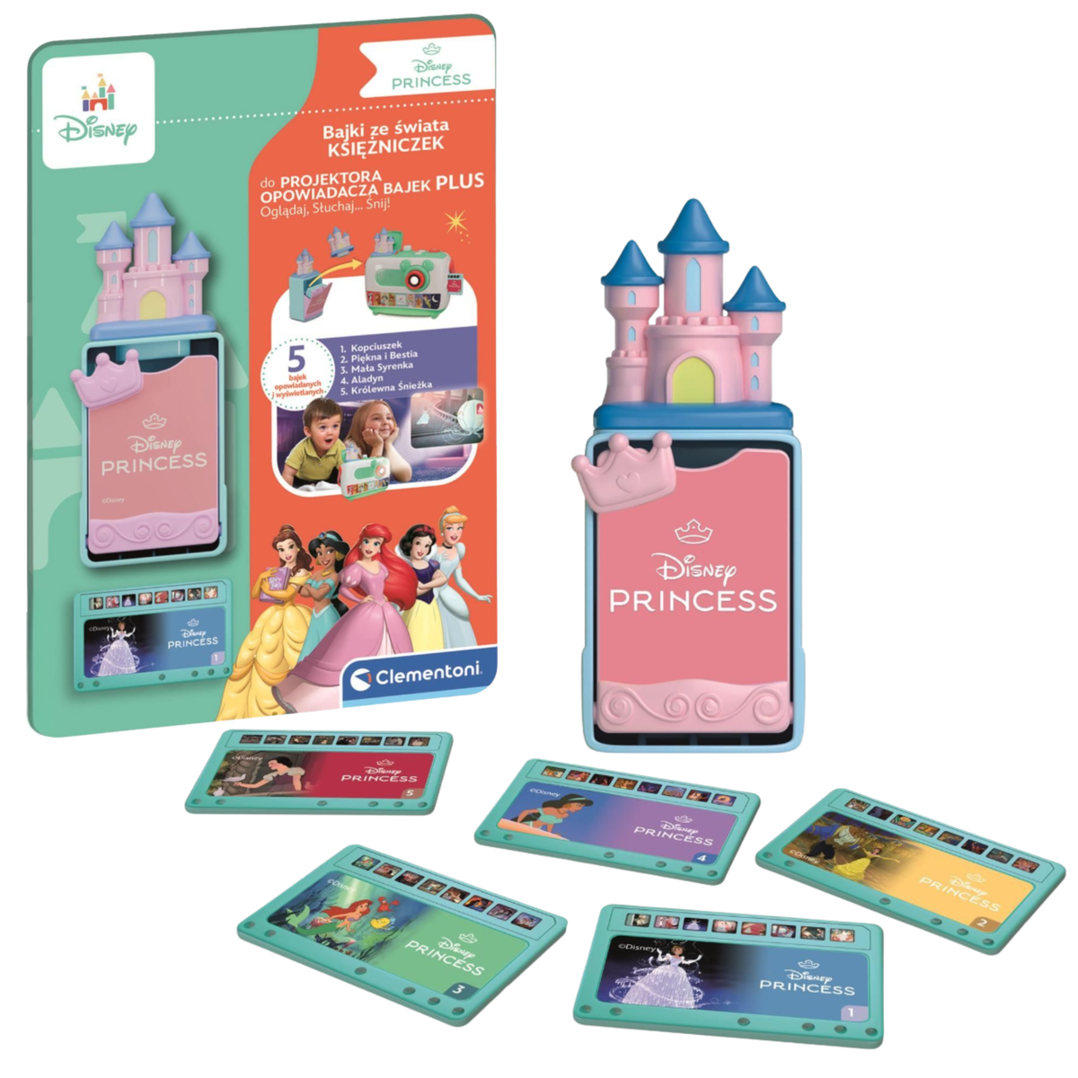 Disney Plus Projector Stories – Disney Princesses – Clementoni на полски език 50456