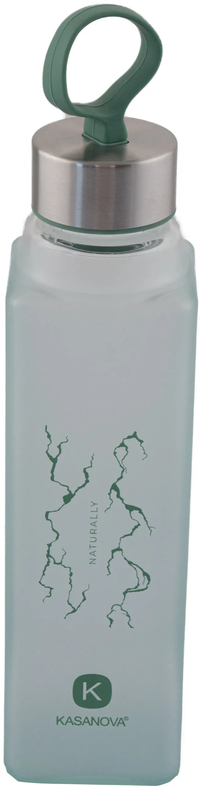 Fľaša kasanova pure bottiglia 420ml sivozelená