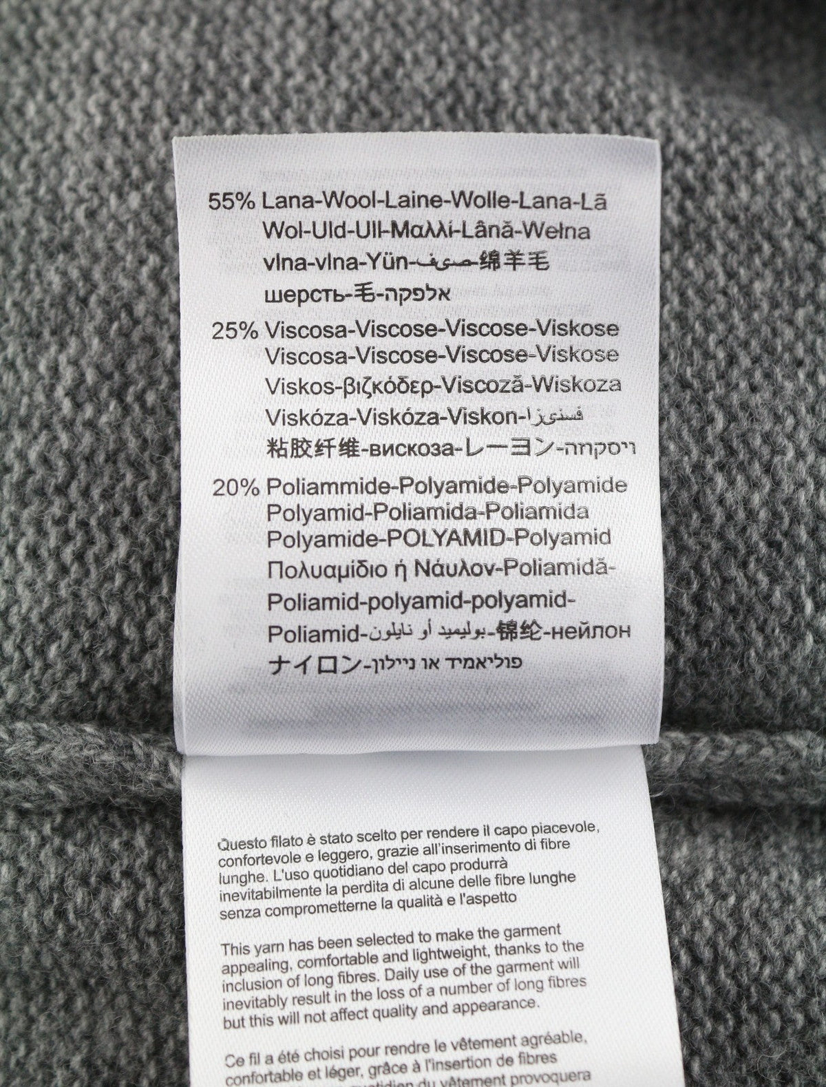 Szürke gyapjú jumper