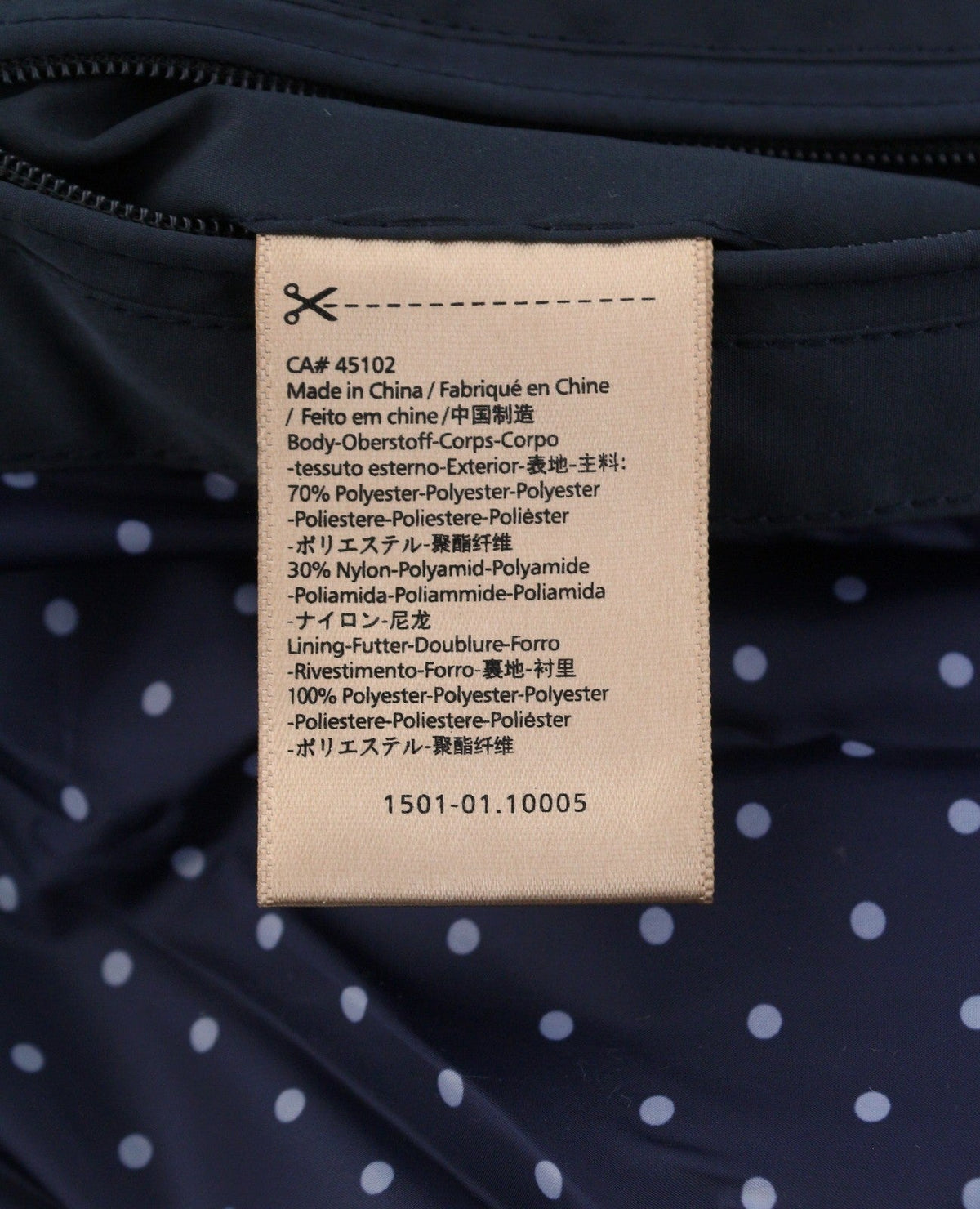 Blue Polyester Jacket